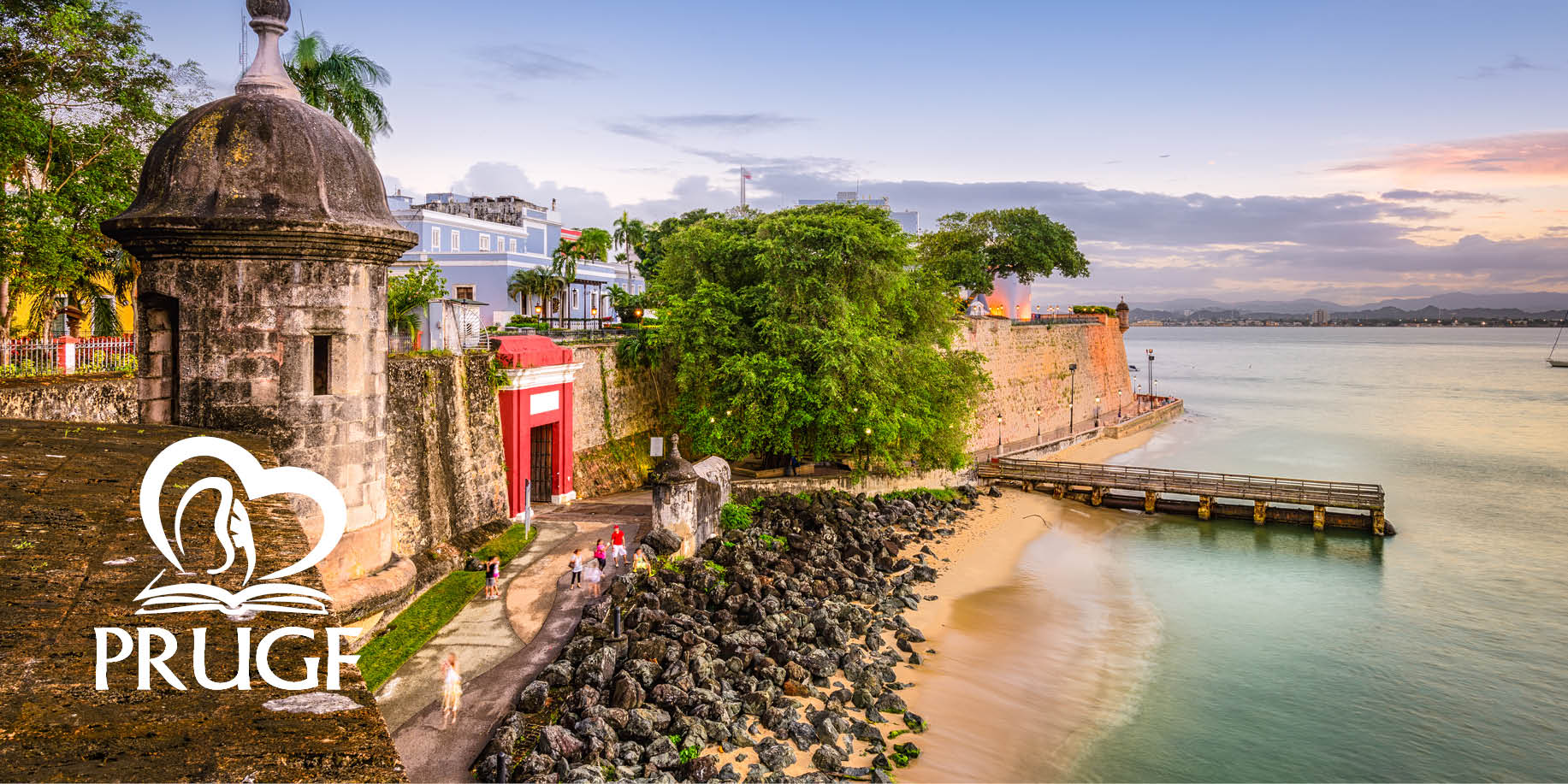 2025 503AB PURAG Conference Event Page Image 600×300 A brick wall surrounding a town near the water with a pier